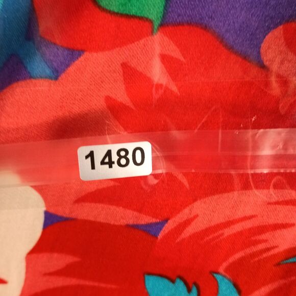 Jimmy Garcia Floral Blouse Women Large Red Swing Flowy - Picture 10 of 10